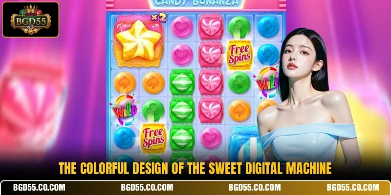 The colorful design of the sweet digital machine
